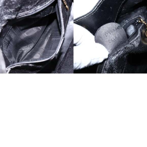 GUCCI Bamboo Hand Bag Suede Black Gold 001 1638 001 1638 - Picture 12 of 12